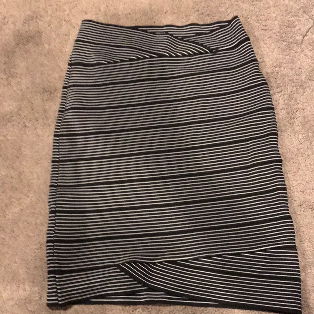 Mid length skirt.